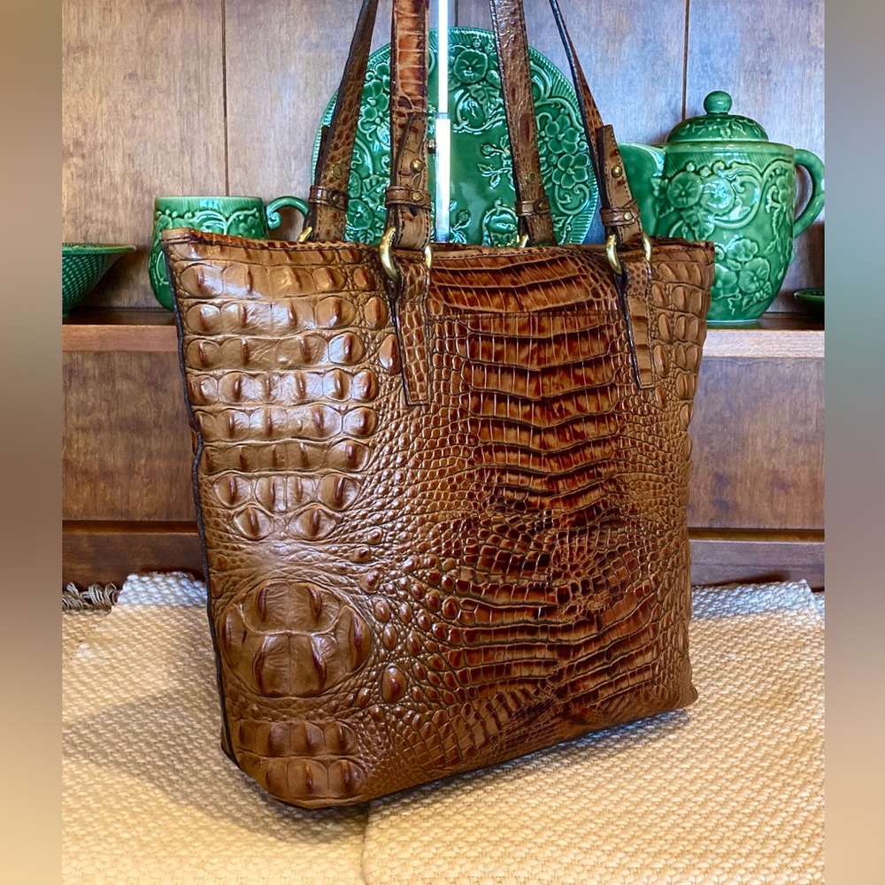 🌳🌞EUC Large Brahmin Tasseled Asher Tote in Toasted Almond🌞🌳 - Picture 4 of 12